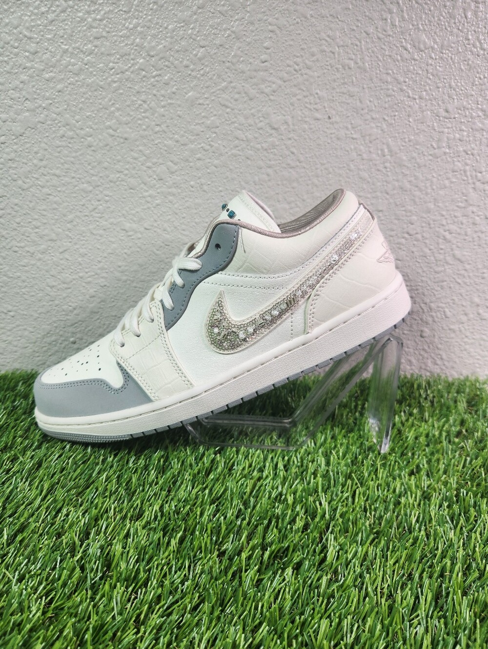Size 12 - Air Jordan 1 Low Sail Soft Pearl Sequins Women's